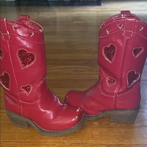 Red cow girl boots